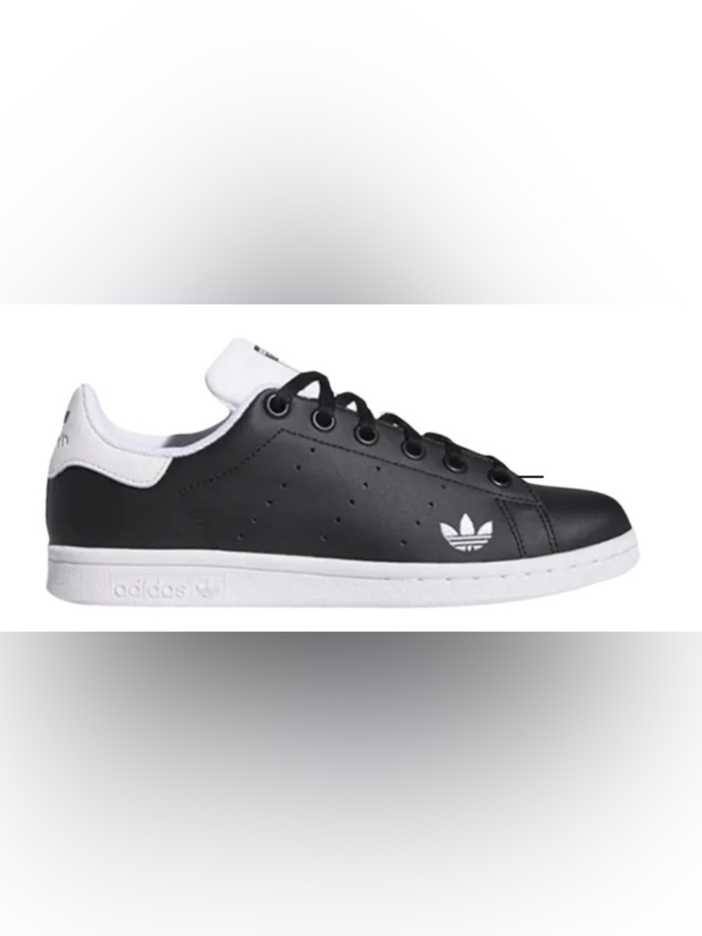 EUC [Adidas] Originals Stan Smith J 'Black/White Low-Top Sneakers Youth Kids 3.5